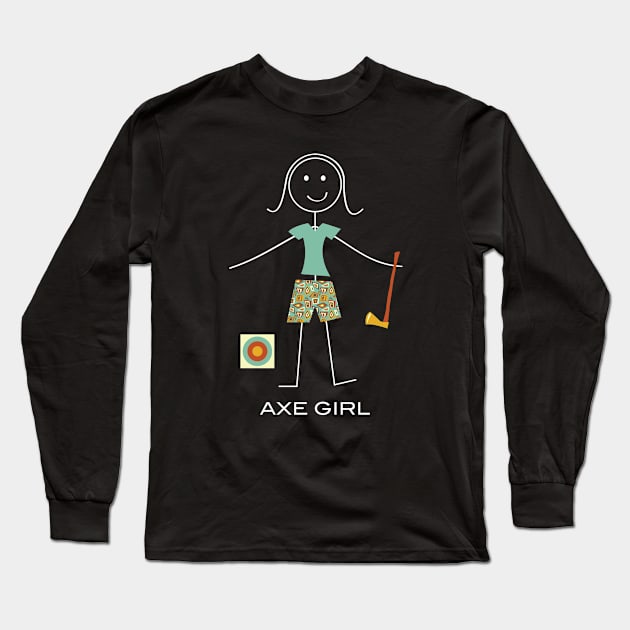 Funny Womens Axe Throwing Long Sleeve T-Shirt by whyitsme